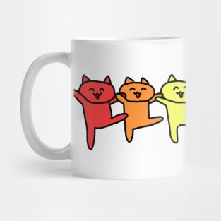 Silly Kitty Rainbow Parade Mug